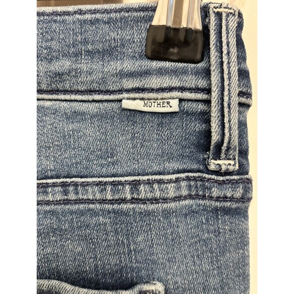 Mother Jeans The Weekender Fray Sz 25 Blue Mid Rise Flare Denim I wet my plants - Picture 6 of 14